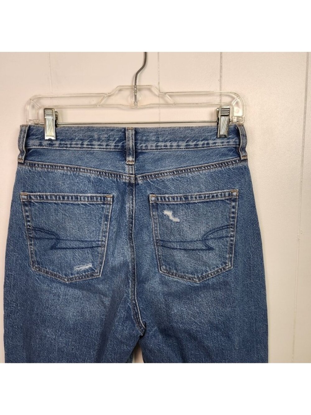 American Eagle AEO Mom Jeans Stretch Cotton High Waisted Rise 90s Size 4 Denim - Picture 6 of 12